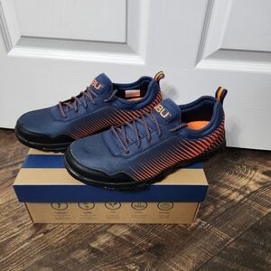 JBU Men's River Sneaker in Navy and Orange Size 9